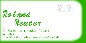 roland neuter business card